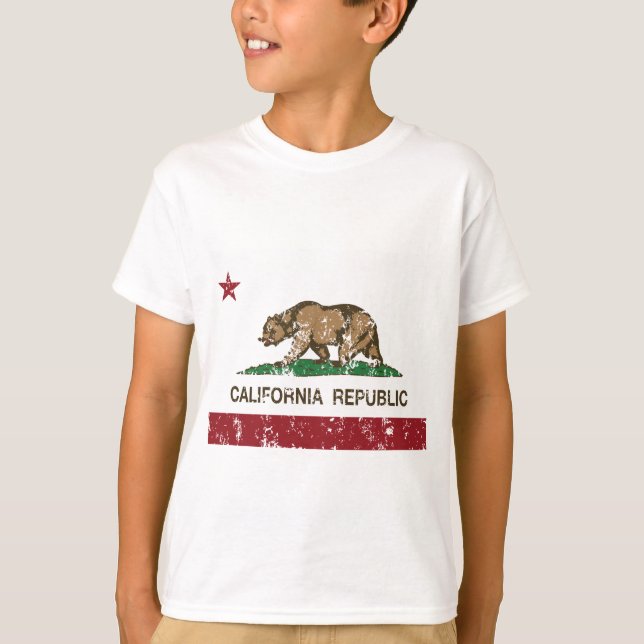 T-shirt Regard affligé par drapeau de République de la (Devant)