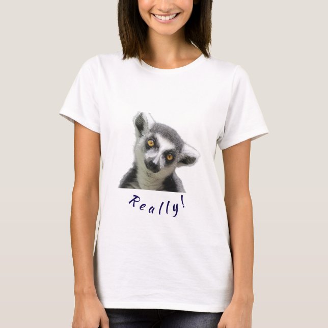 T-shirt "Regard Curieux de Lémurien" (Devant)