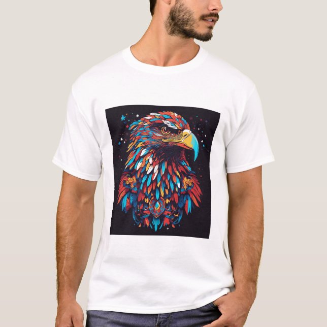 T-shirt Regard d'aigle psychédélique (Devant)