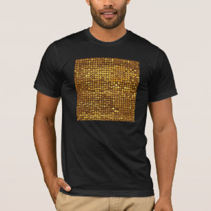 T-shirt Regard de scintillement de paillette d'or