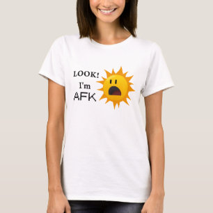T-shirt "Regard ! Je suis pièce en t d'AFK" - jaune