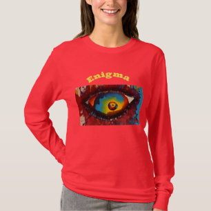 T-shirt "Regard mystique : Tee rouge à manches longues pou