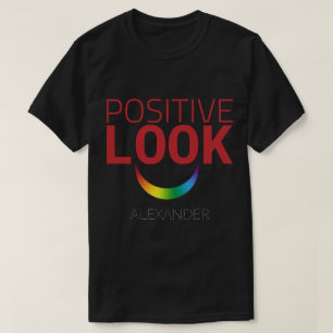 T-shirt Regard positif Smile Eyes Red Rainbow GAY Nom LGBT