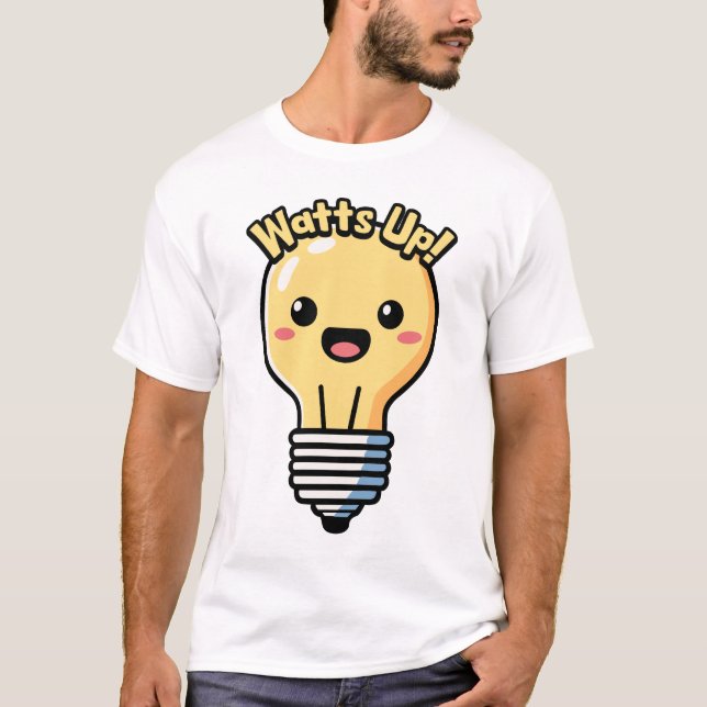 T-shirt Regarde ! Carton d'ampoule mignonne (Devant)