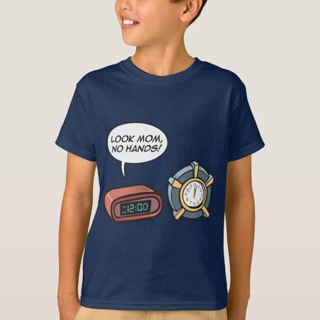 T-shirt Regarde Maman, Pas De Mains ! (Devant)