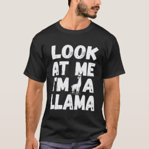 T-shirt Regarde Moi Je Suis Un Déguisement De LLAMA Hallo