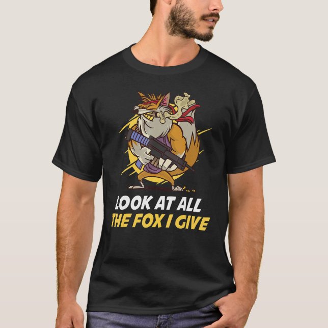 T-shirt Regarde Tous Les Renards Que Je Donne (Devant)