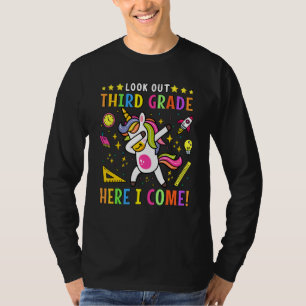 T-shirt Regarder 3e année Je viens Unicorn Dab Girls Fi