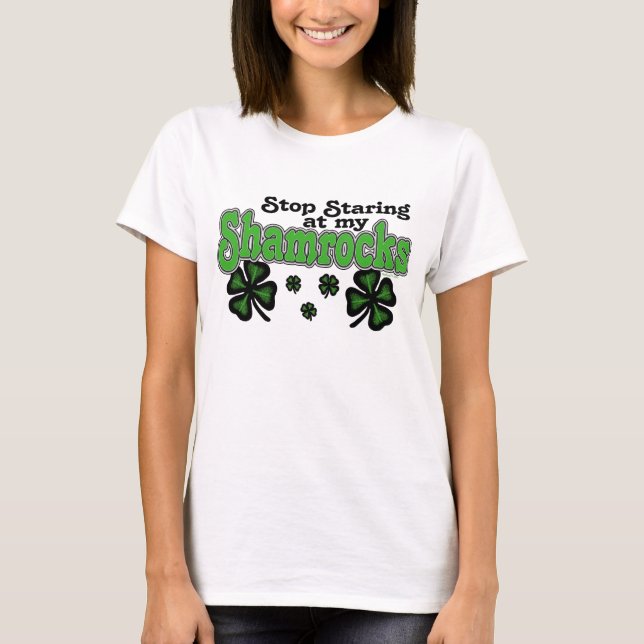 T-shirt Regarder fixement les shamrocks M77 (Devant)