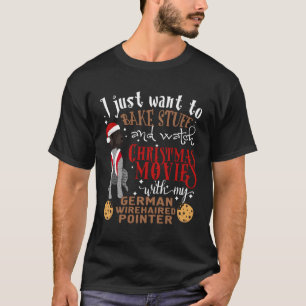 T-shirt Regarder les films de Noël avec mon P À poils durs
