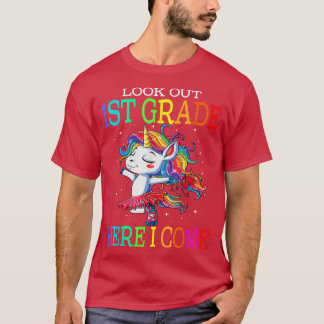 T-shirt Regardez 1ère année ici je viens mignonne Unicorn 