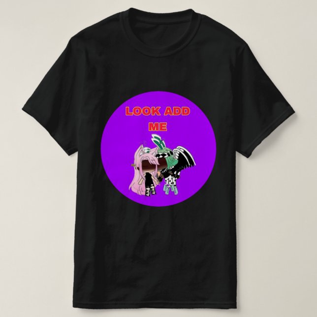 T-SHIRT REGARDEZ AJOUTER-MOI À CHEMISE (Design devant)