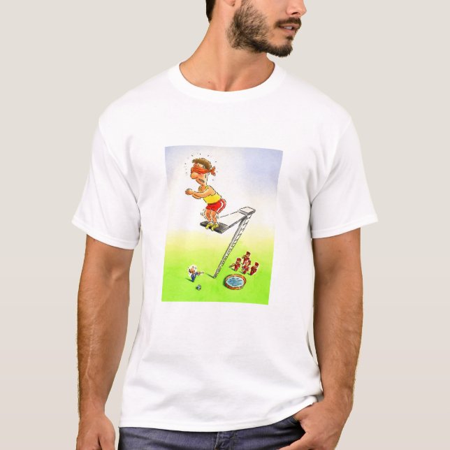 T-shirt Regardez avant que vous sautiez ! (Devant)