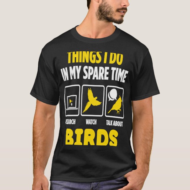 T-shirt Regardez et parlez des oiseaux Oiseaux (Devant)