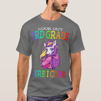 T-shirt Regardez la 3e année ici je viens Unicorn retour à