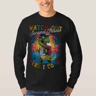 T-shirt Regardez la deuxième année ici je viens Dinosaur d