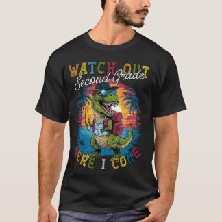 T-shirt Regardez la deuxième année ici je viens Dinosaur d