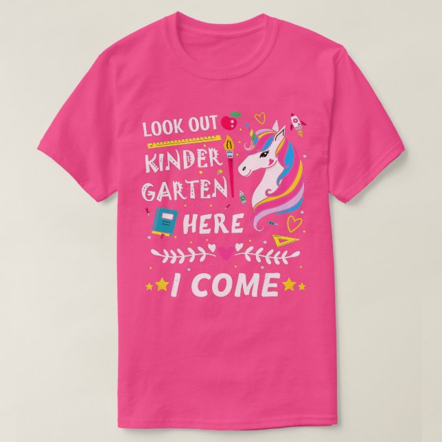 T-shirt Regardez La Maternelle Ici Je Viens Unicorn Girls  (Design devant)