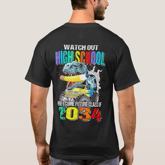 T-shirt Regardez Le Lycée Ici Je Viens Monster Truck Di (Dos)