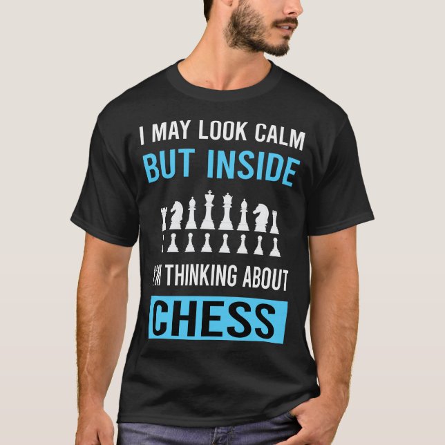 T-shirt Regardez les échecs calmes (Devant)