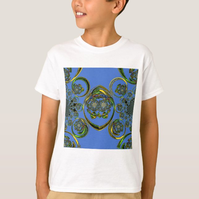 T-shirt Regardez mes courbes bleues (Devant)
