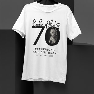 T-shirt Regardez qui a soixante-dix ans   Photo 70e annive