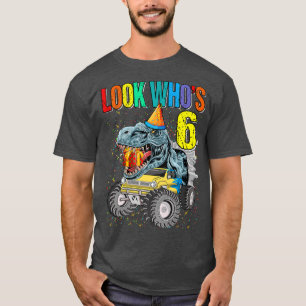 T-shirt Regardez qui est 6e anniversaire Monster Truck Din