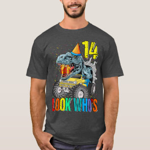 T-shirt Regardez qui est le camion monstre dinosaure d'ann
