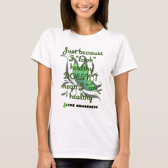 T-shirt "Regardez" sain/papillon… Lyme (Devant)