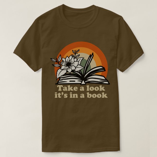 T-shirt Regardez Son Dans Un Livre Funny Rainbow Bookworm  (Design devant)