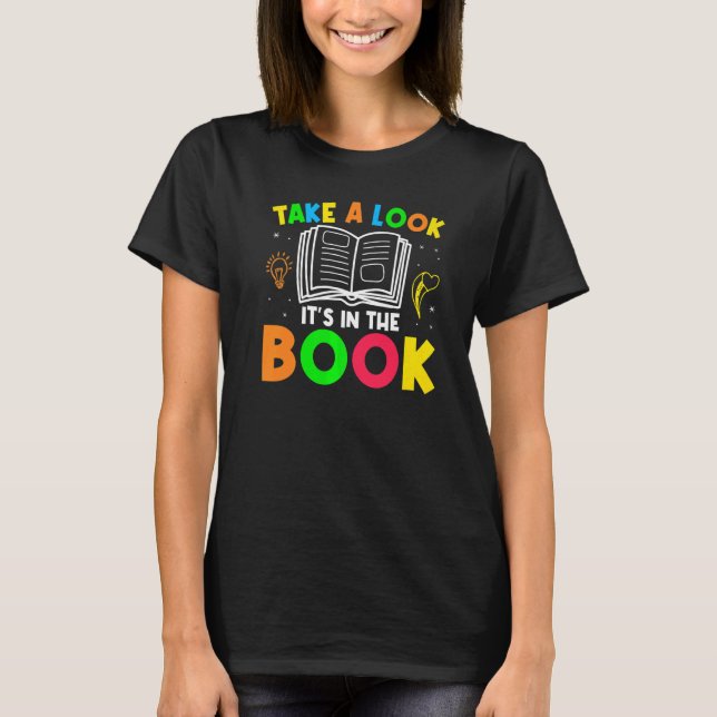 T-shirt Regardez Son Livre. (Devant)