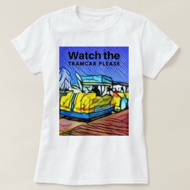 T-shirt Regardez TRAMCAR s'il vous plaît Wildwood boardwal (Design devant)