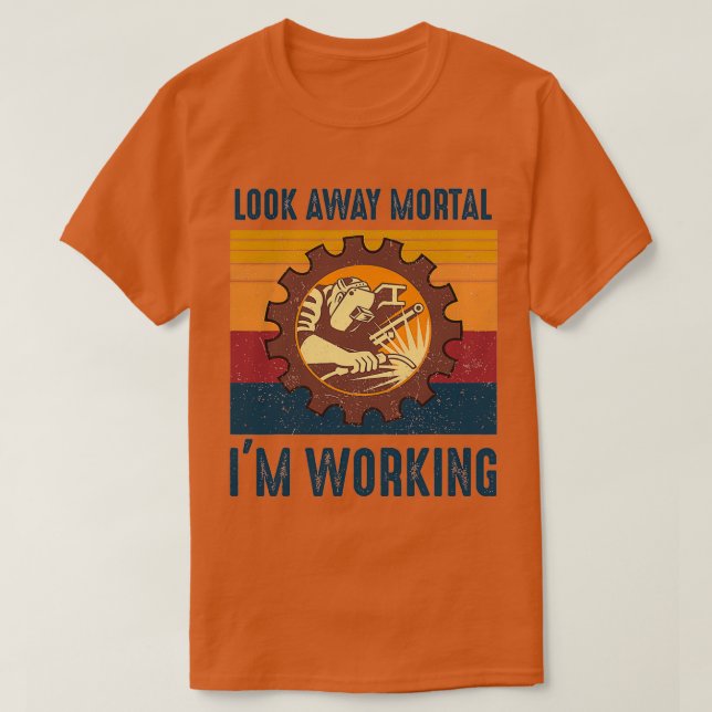 T-shirt Regardez vers le loin Mortal Ix27m Travailler amus (Design devant)