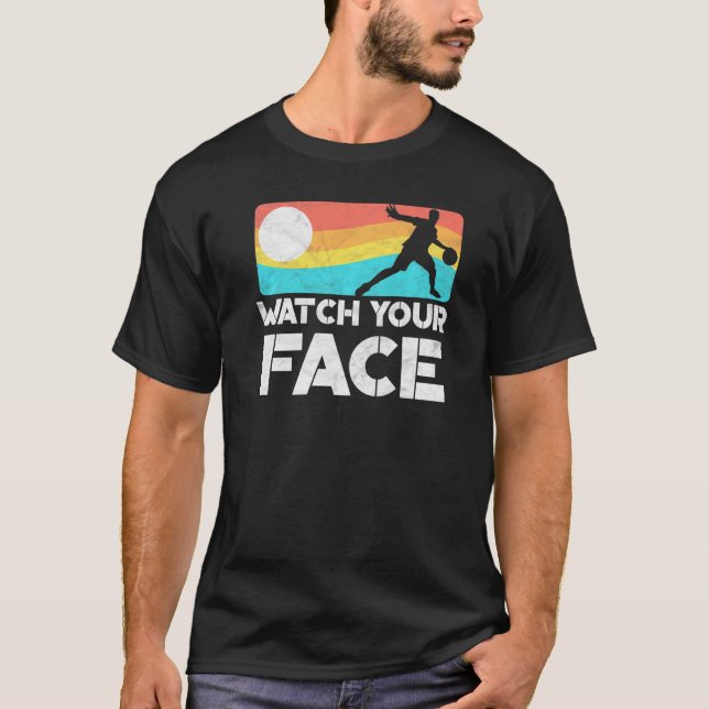 T-shirt Regardez votre équipe de Surf Dodgeball Face (Devant)