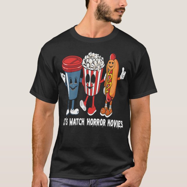 T-shirt Regardons Horror Movies amis (Devant)