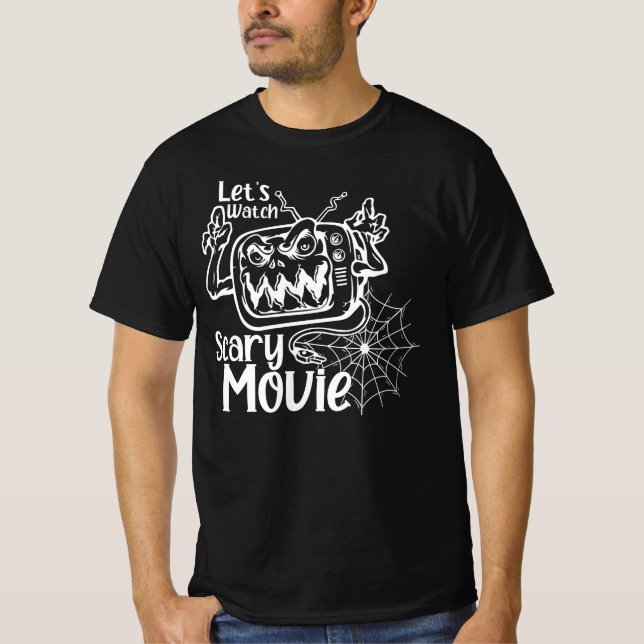T-shirt Regardons le film effrayant ghostface, drôle hallo (Devant)