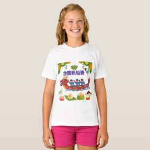 T-shirt régate du dragon doré blanc