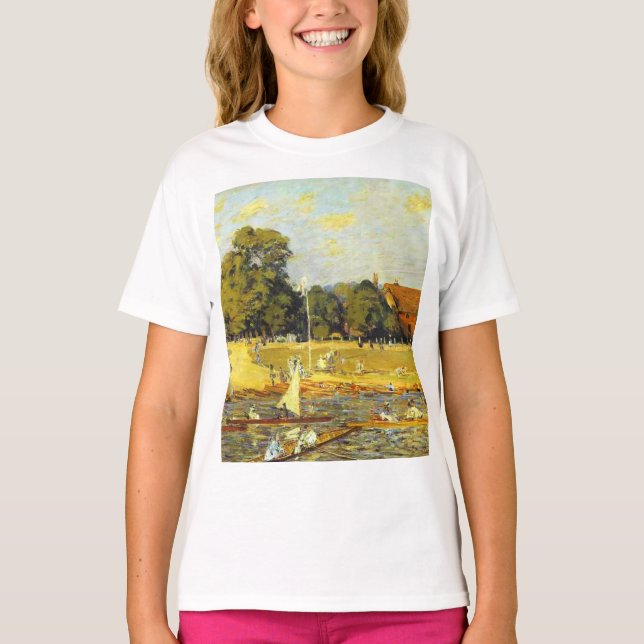 T-shirt Regatta at Hampton Court Alfred Sisley Poster (Devant)