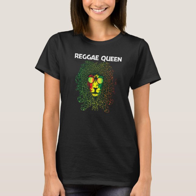 T-shirt Reggae cool Pour Femmes Maman Musique Jamaïcaine G (Devant)