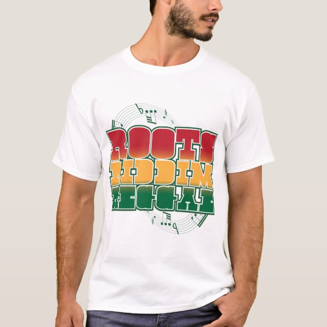 T-shirt Reggae de Riddim de racines (Devant)