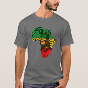 T-shirt Reggae Haile Selassie Rastafarian Jamaican Ethiopi