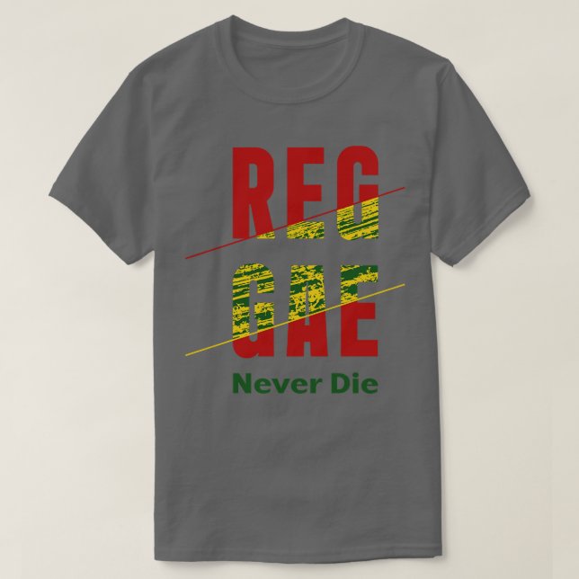 T-shirt Reggae ne meurt jamais (Design devant)