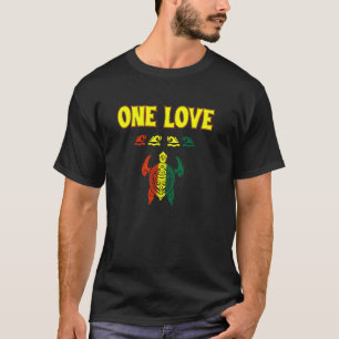T-shirt Reggae One Love Hawaiian Sea Turtle For Island
