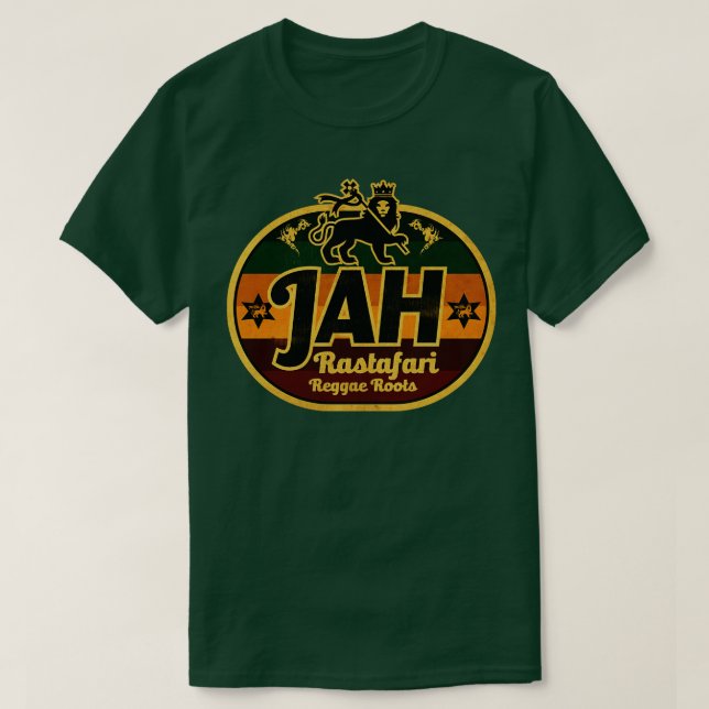 T-shirt Reggae Roots Rasta Étiquette (Design devant)