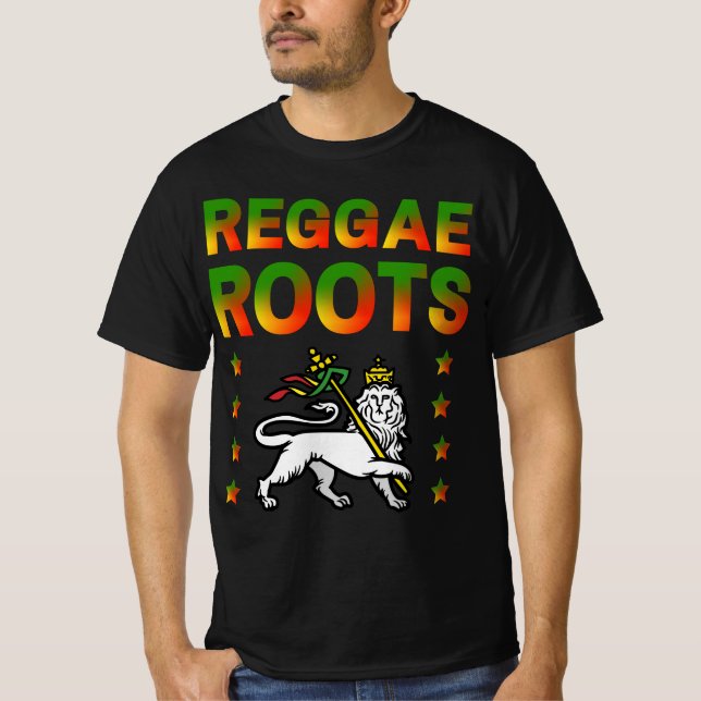 T-SHIRT REGGAE ROOTS RASTA LION DE JUDA (Devant)