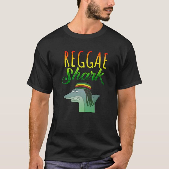 T-shirt 'Reggae Shark' Funny Ocean Animal (Devant)
