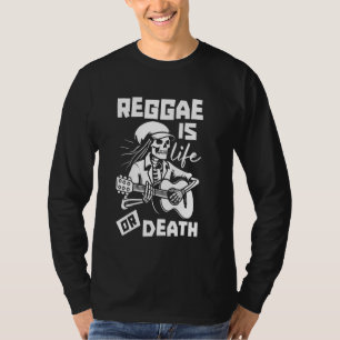 T-shirt Reggae Skeleton Music Rastafari - Rasta Rastafaria
