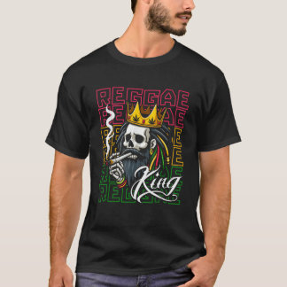 T-shirt Reggae Squelette Rasta Musique Rastafarienne Regga