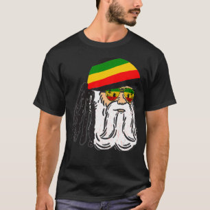 T-shirt Reggae Xmas Père Noël Rasta Christmas Rasta Rastaf