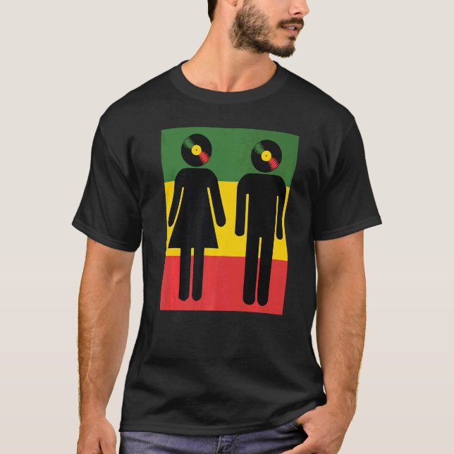 T-shirt Reggaeton Family Reggae Couple (Devant)
